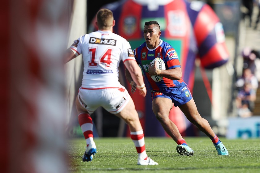 Knights prop Daniel Saifiti.