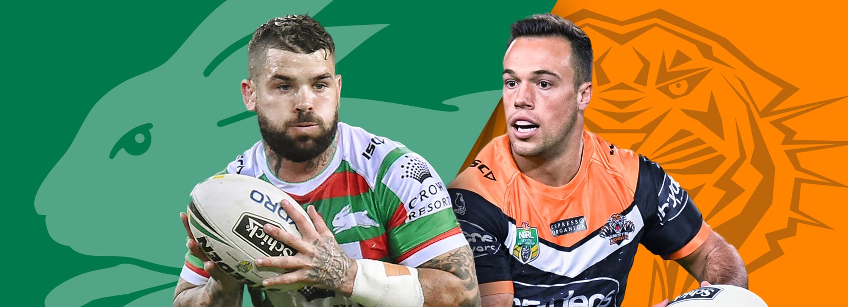 Rabbitohs v Wests Tigers: Robert Jennings in; Aloiai to start