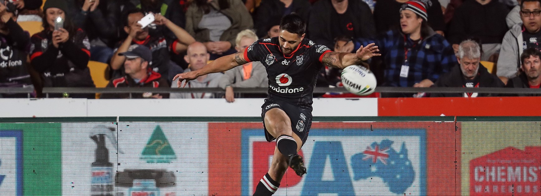 Warriors halfback Shaun Johnson.