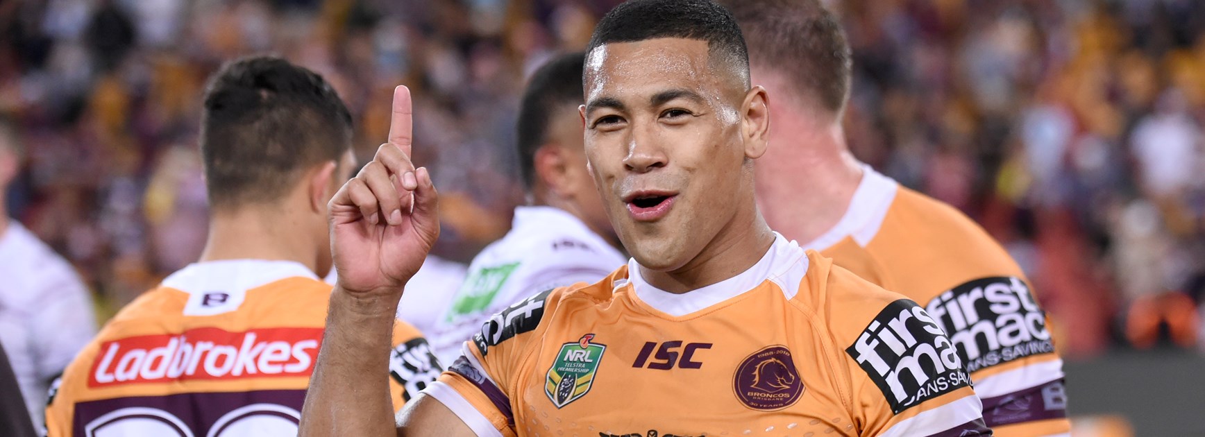 Brisbane winger Jamayne Isaako.