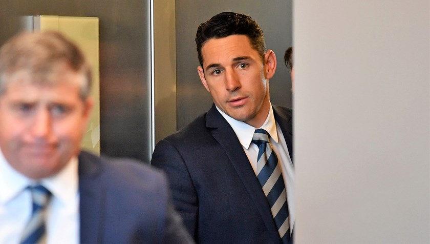 Billy Slater ahead of his judiciary hearing on Tuesday night.