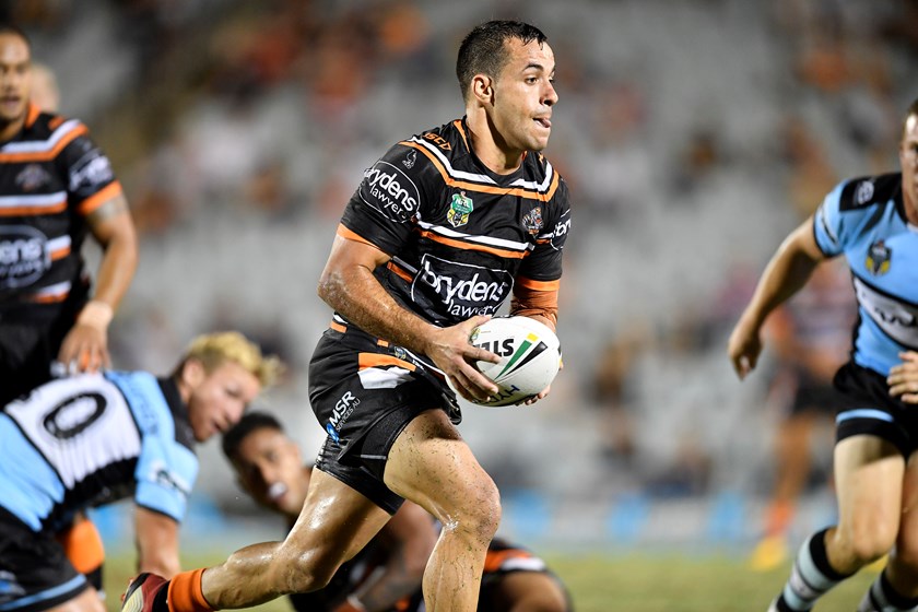 Wests Tigers utility back Corey Thompson.