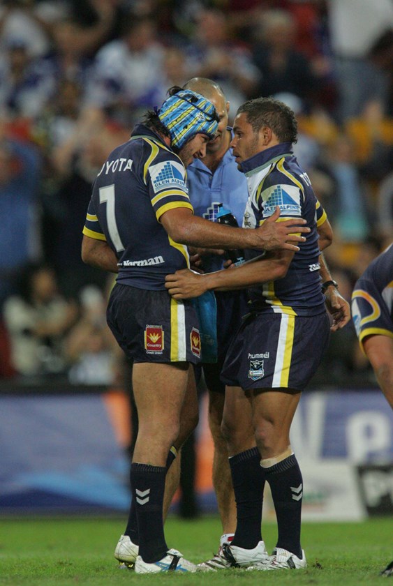 Matt Bowen and Johnathan Thurston formed a dynamic combination.