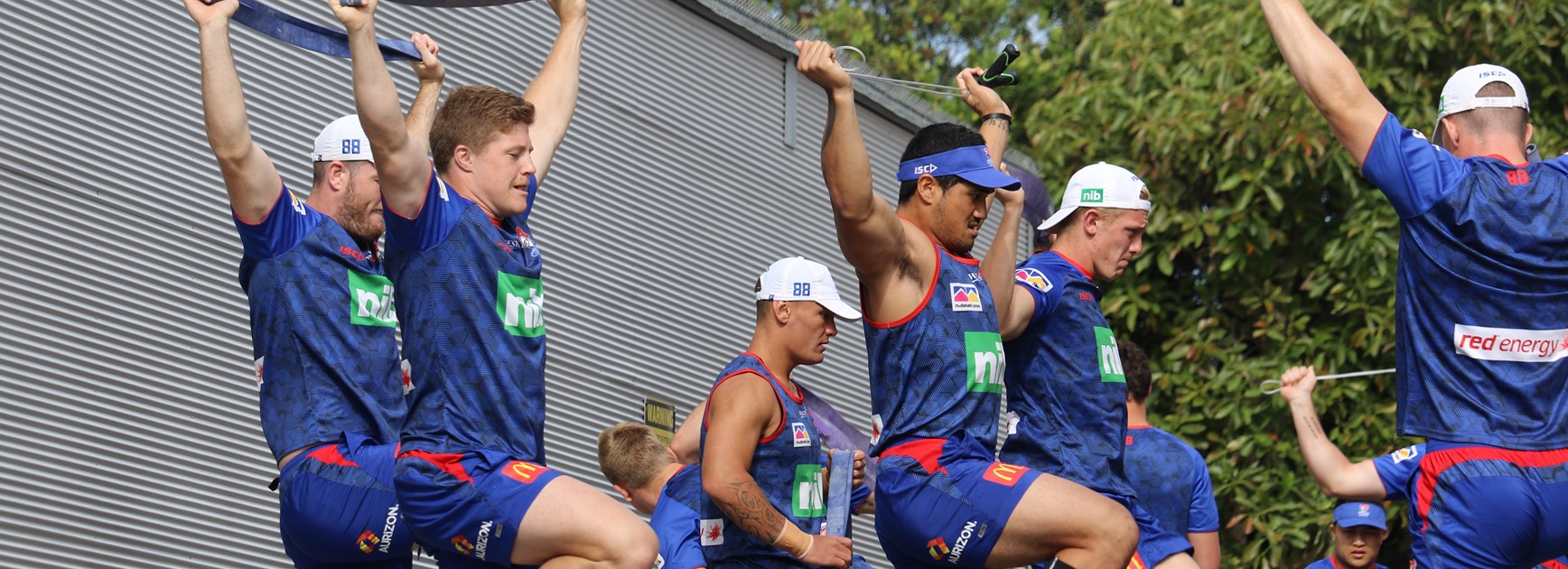 The Knights in pre-season training.