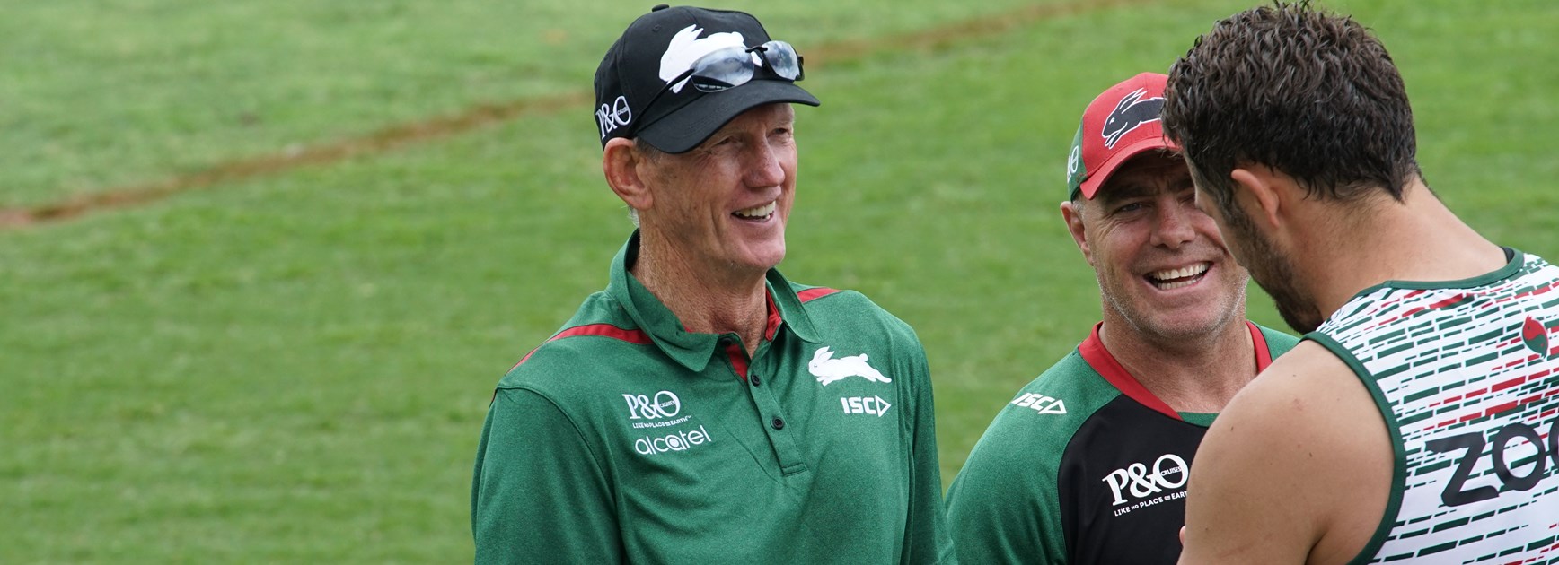 Wayne Bennett at Rabbitohs training.