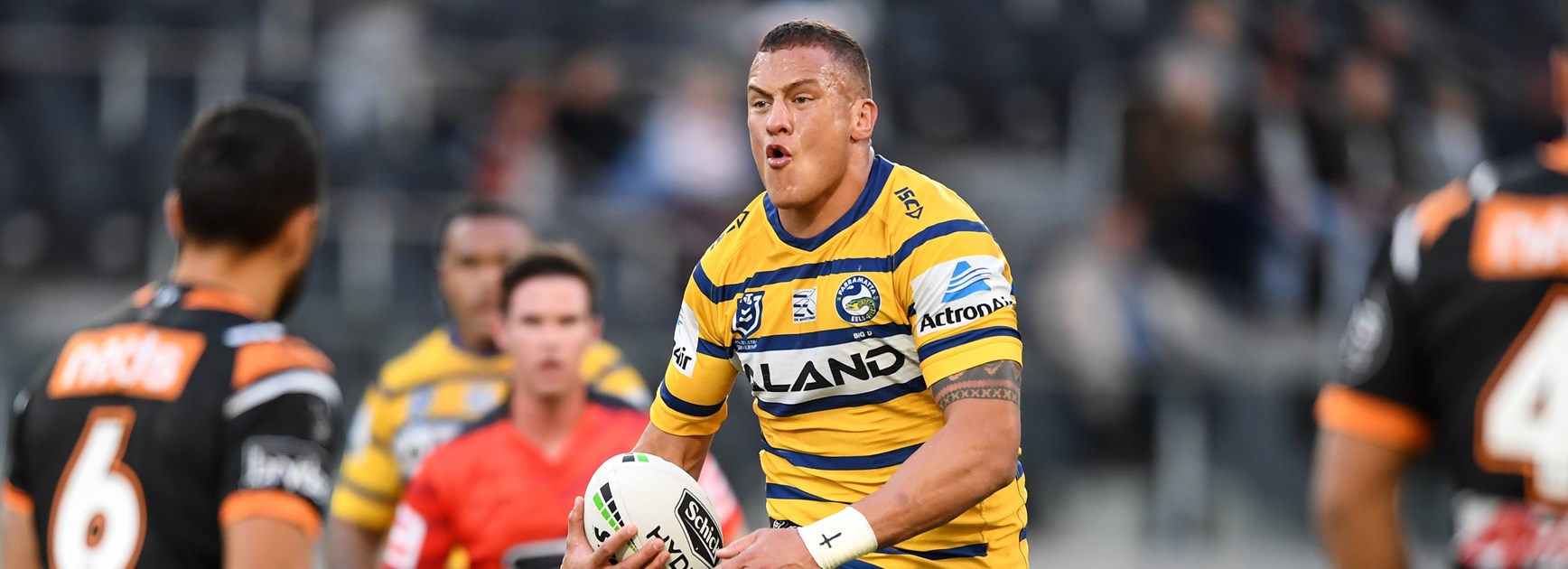 Eels prop Kane Evans.