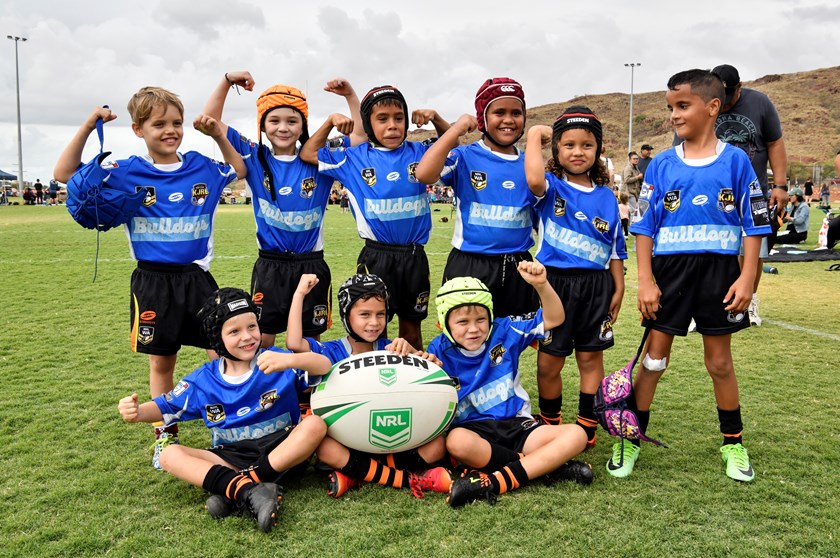 A junior team at the Karratha Nines.