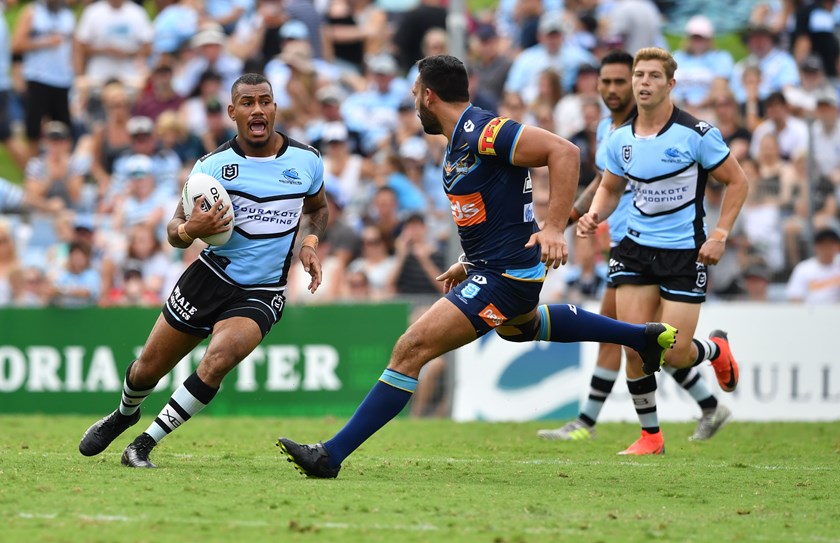 Sharks winger Sione Katoa.