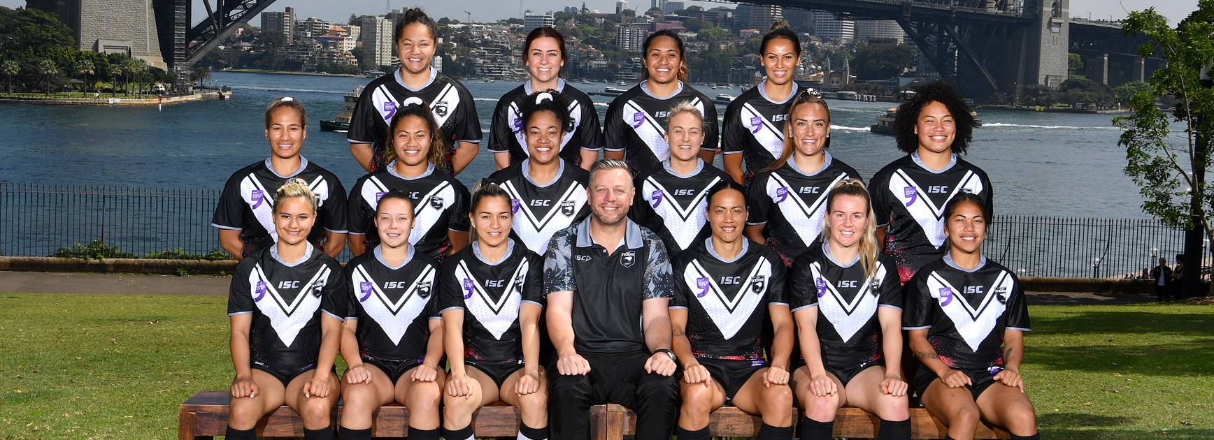 The Kiwi Ferns World Cup 9s team led by Honey Hireme.