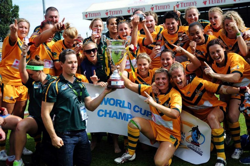 The Jillaroos team that won the 2013 World Cup.