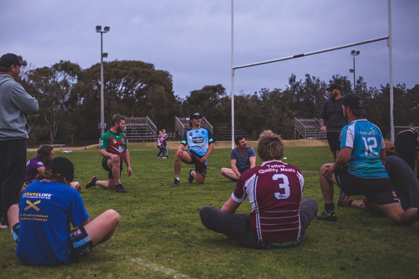 Training at the Tathra Sea Eagles.