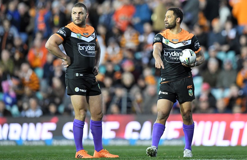 Wests Tigers veterans Robbie Farah and Benji Marshall.