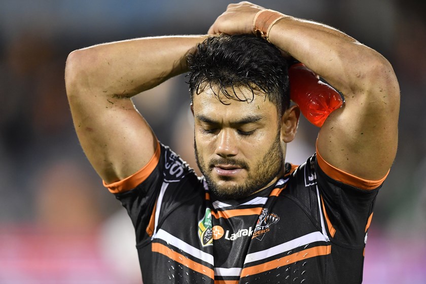 Wests Tigers winger David Nofoaluma.