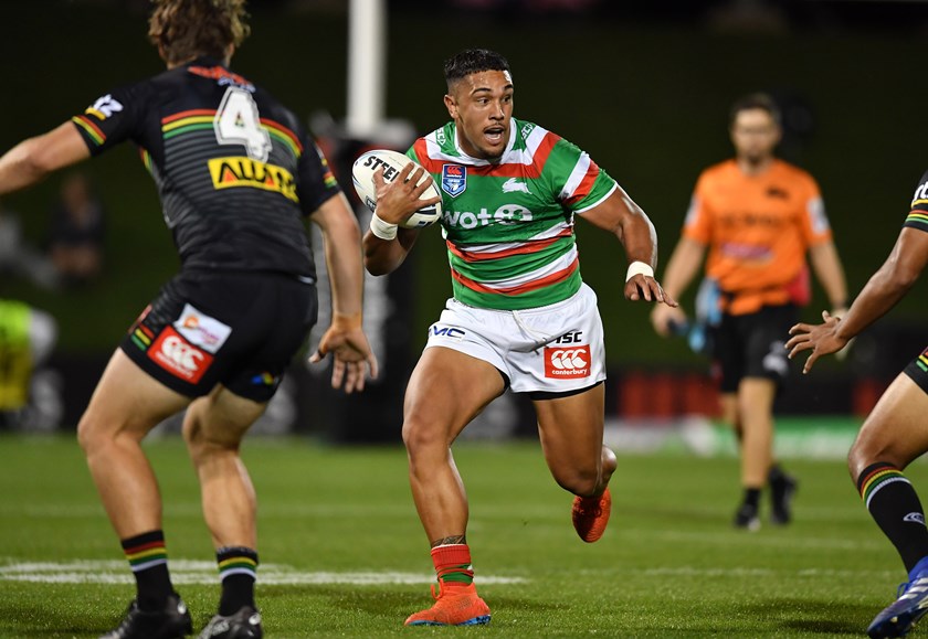 Rabbitohs forward Keaon Koloamatangi.