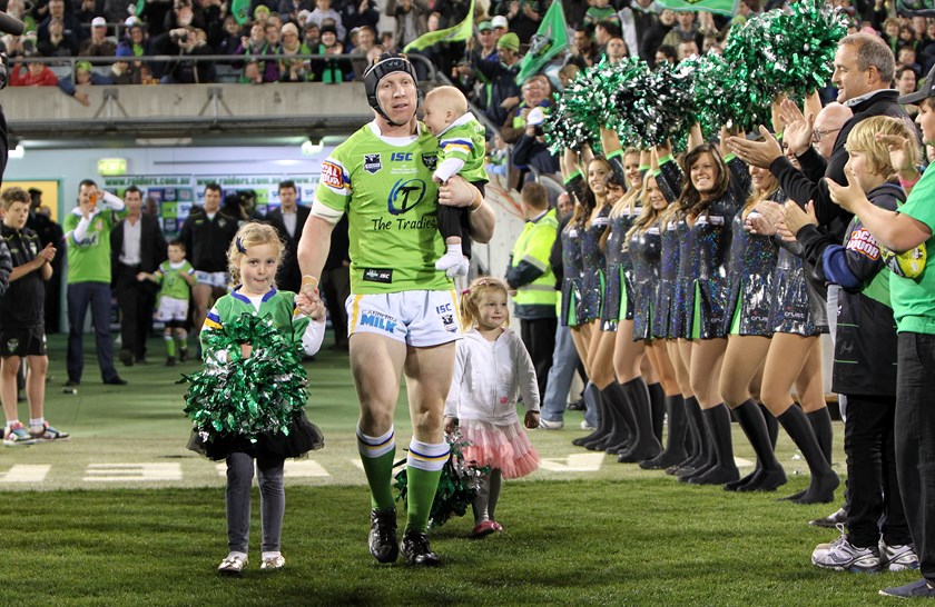 Alan Tongue farewells the Raiders faithful in 2011.