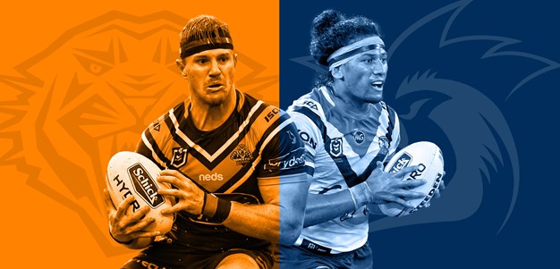 Wests Tigers v Roosters: Twal, Mikaele return; new Tricolours halves