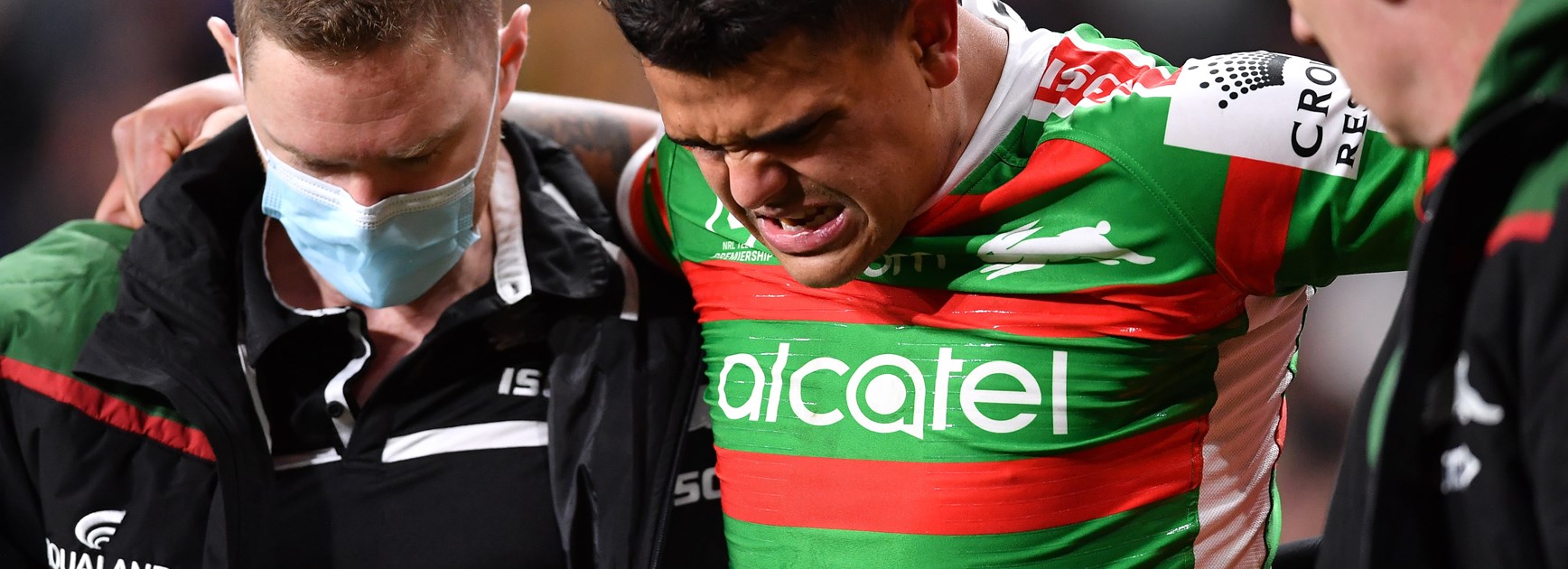 Injured Rabbitohs fullback Latrell Mitchell.