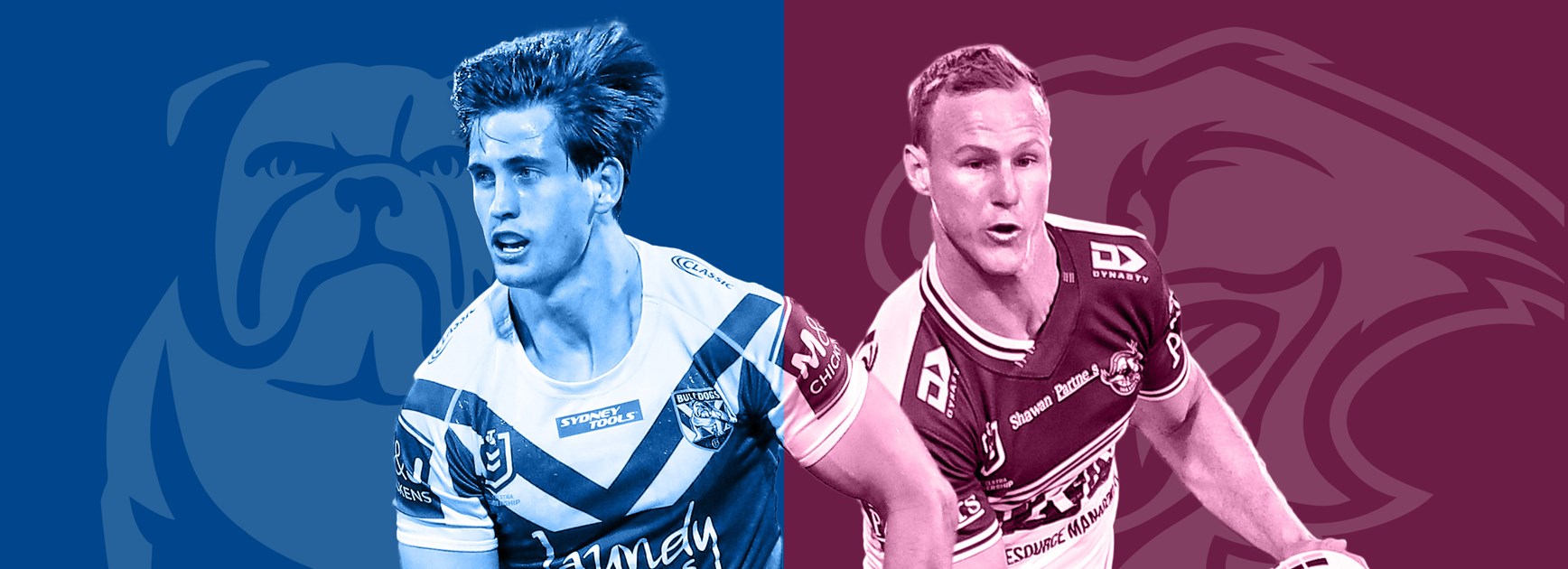 Bulldogs v Sea Eagles: Thompson, Ogden out; Des shuffles backline