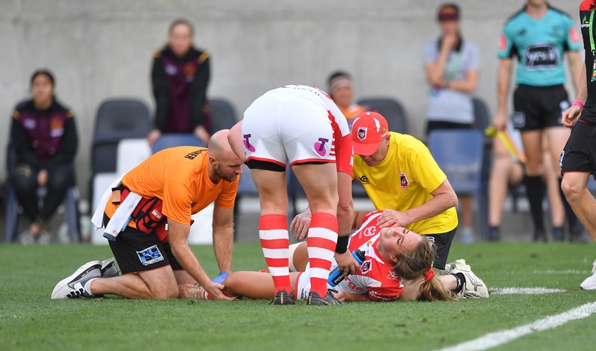 An ankle injury suffered against the Broncos cut Isabelle Kelly's NRLW season short in 2020.