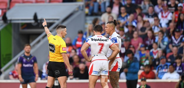 Fuimaono sent off for Papenhuyzen hit as Storm smash Dragons