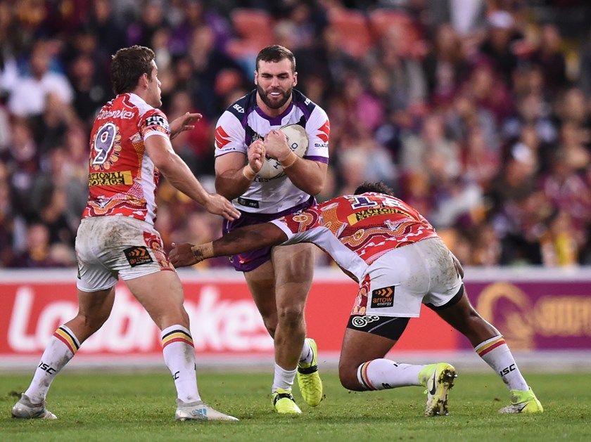 Mark Nicholls playing for Melbourne.