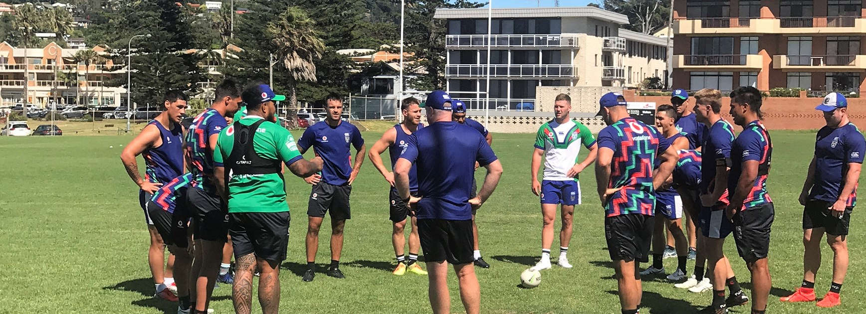 The Warriors in pre-season training at Kiama.