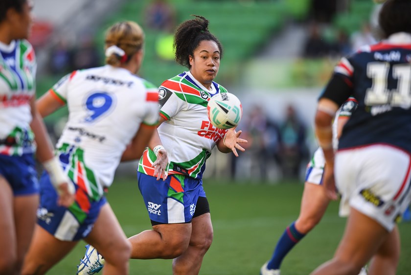 Aieshaleigh Smalley playing for the Warriors in 2019.