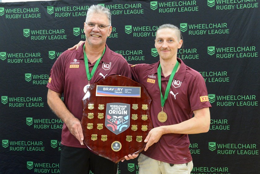 Jack Brown with the State of Origin Shield.