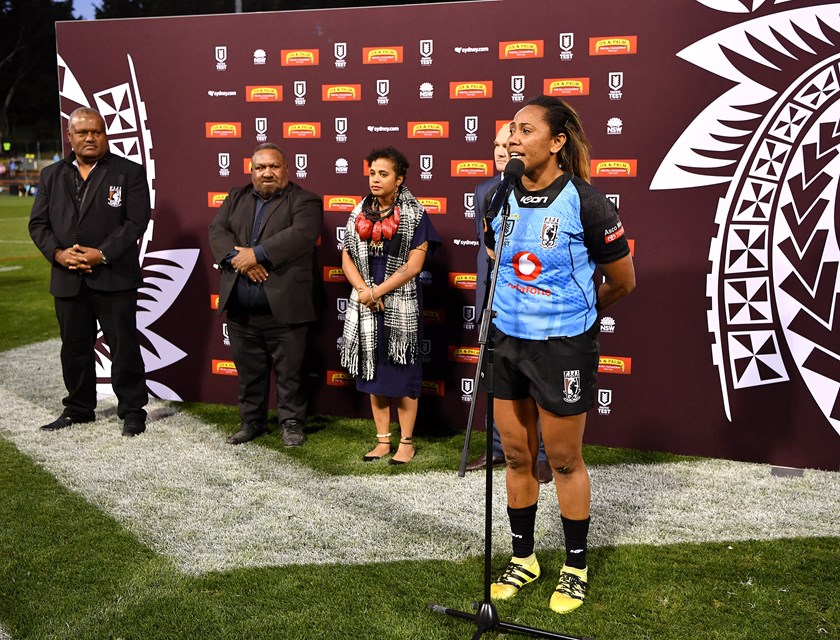 Fiji Bulikula captain Josephine Maejiirs after the 2019 defeat of PNG Orchids