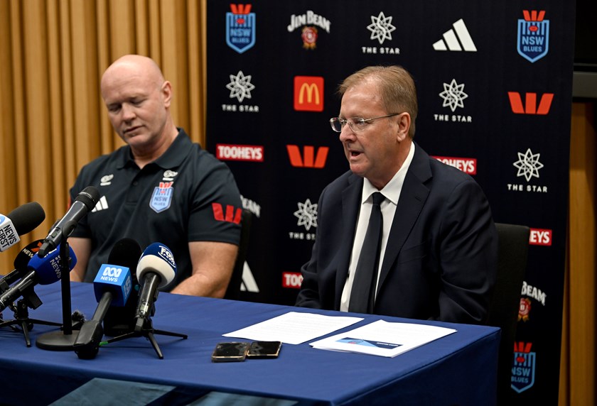 NSWRL CEO David Trodden announces the appointment of John Strange as Sky Blues coach.