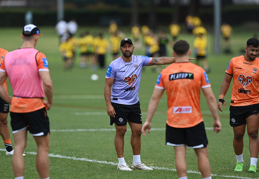 Wests Tigers coach Benji Marshall wants Lachlan Galvin to bulk up ahead of the 2025 season.