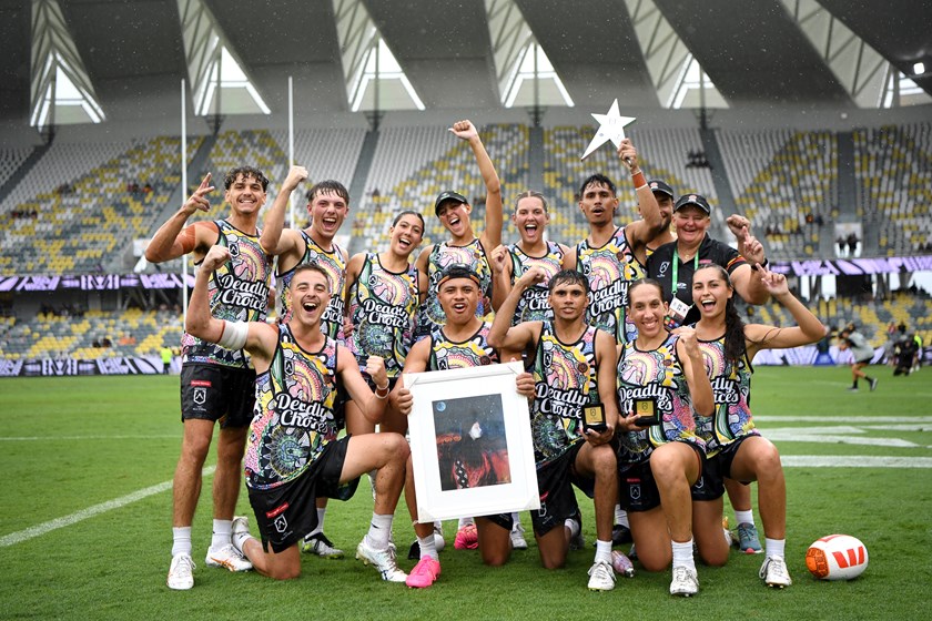 Touch Football Indigenous All Stars win 7 tries to 2 over the Māori All Stars.