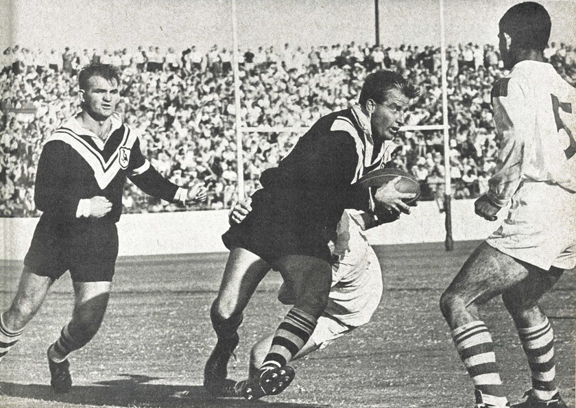 Kelly in action for Wests Magpies against fierce rivals St George.